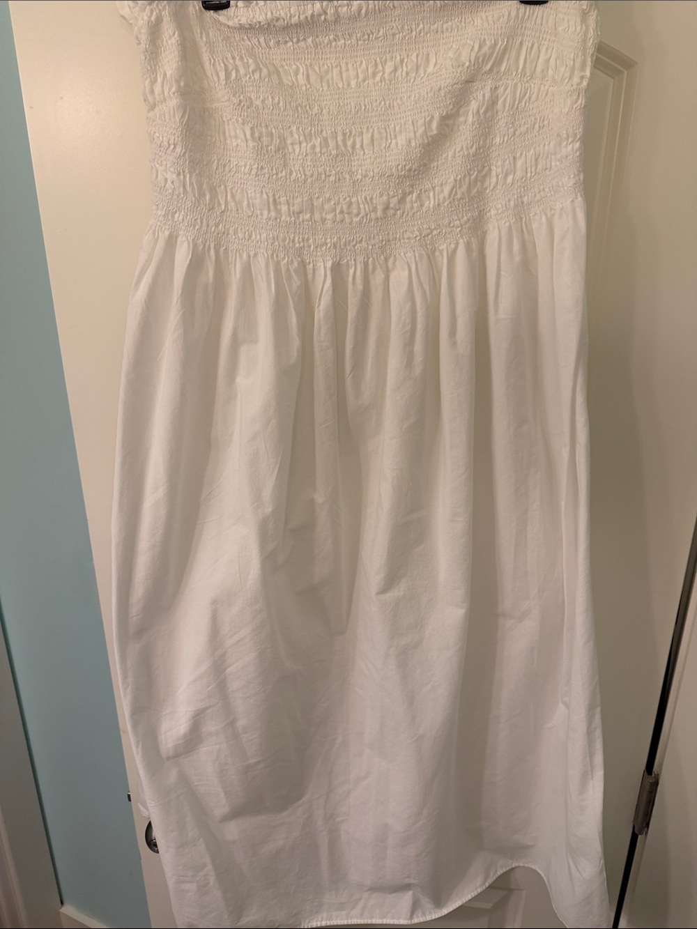 H&M White Strapless Smocked Midi Sundress - Picture 5 of 8